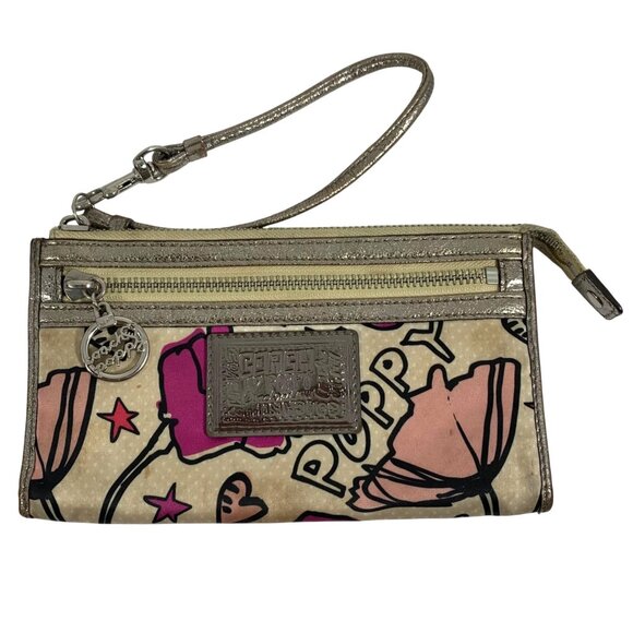 COACH Printed Graphic Poppy Full Zip Wristlet Clutch + Tag - Picture 1 of 13
